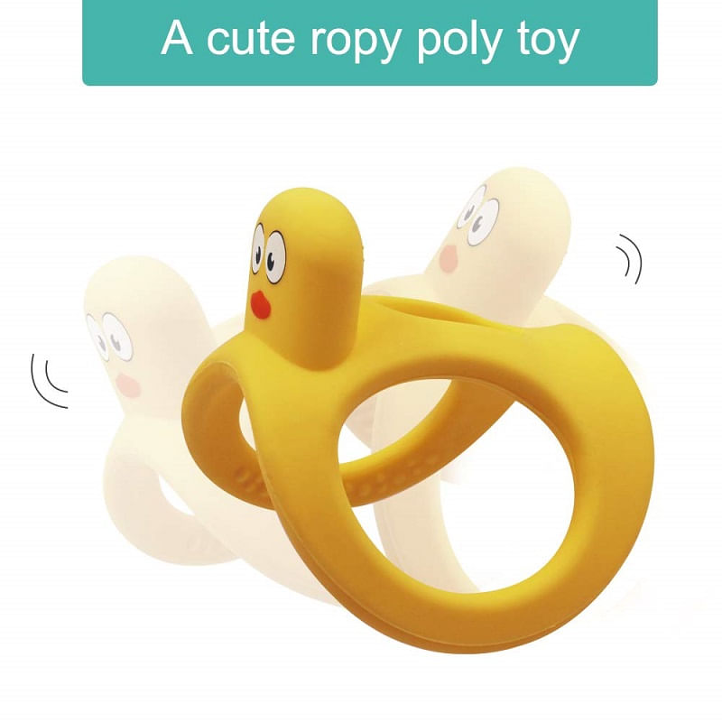 Jucarii, Copii si Bebe - Jucarii si jocuri - Jucarii bebelusi - Jucarii pentru dentitie - INEL GINGIVAL DIN SILICON, MOMBELLA - RATUSCA VESELA - Infinity.ro