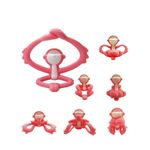 Jucarii, Copii si Bebe - Jucarii si jocuri - Jucarii bebelusi - Jucarii pentru dentitie - INEL GINGIVAL DIN SILICON, MOMBELLA - MAIMUTICA OLD ROZE - Infinity.ro