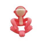 Jucarii, Copii si Bebe - Jucarii si jocuri - Jucarii bebelusi - Jucarii pentru dentitie - INEL GINGIVAL DIN SILICON, MOMBELLA - MAIMUTICA ROZ - Infinity.ro