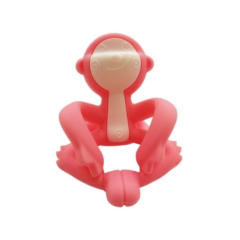 Jucarii, Copii si Bebe - Jucarii si jocuri - Jucarii bebelusi - Jucarii pentru dentitie - INEL GINGIVAL DIN SILICON, MOMBELLA - MAIMUTICA ROZ - Infinity.ro