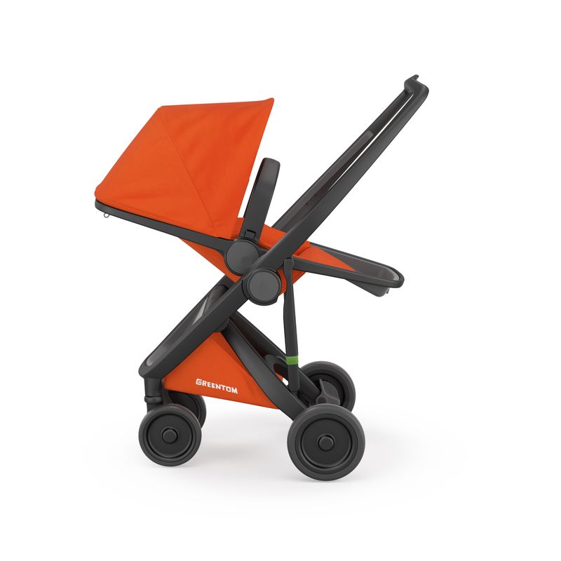 Jucarii, Copii si Bebe - Carucioare si articole de transport - Carucioare - Carucioare standard - Carucior 2 in 1, Greentom, 100% Ecologic, Black Orange - Infinity.ro