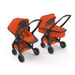Jucarii, Copii si Bebe - Carucioare si articole de transport - Carucioare - Carucioare standard - Carucior 2 in 1, Greentom, 100% Ecologic, Black Orange - Infinity.ro