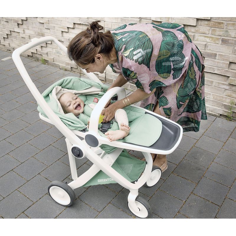 Jucarii, Copii si Bebe - Carucioare si articole de transport - Carucioare - Carucioare standard - Carucior 2 in 1, Greentom, 100% Ecologic, Black Orange - Infinity.ro