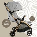 Jucarii, Copii si Bebe - Carucioare si articole de transport - Carucioare - Carucioare standard - Carucior Sport AppeKids – Upp – Ultracompact, Pliere automata, De la nastere la 22kg - Powder Grey - Infinity.ro