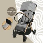 Jucarii, Copii si Bebe - Carucioare si articole de transport - Carucioare - Carucioare standard - Carucior Sport AppeKids – Upp – Ultracompact, Pliere automata, De la nastere la 22kg - Powder Grey - Infinity.ro
