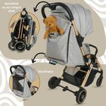 Jucarii, Copii si Bebe - Carucioare si articole de transport - Carucioare - Carucioare standard - Carucior Sport AppeKids – Upp – Ultracompact, Pliere automata, De la nastere la 22kg - Powder Grey - Infinity.ro