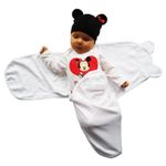 Jucarii, Copii si Bebe - Carucioare si articole de transport - Marsupii si hamuri bebe - Sistem De Infasare, Eko, Bumbac 100%, 3-6Kg - Roz - Infinity.ro