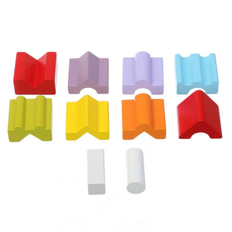 Jucarii, Copii si Bebe - Jucarii si jocuri - Seturi de constructie si cuburi - Seturi de constructie - Jucarie Din Lemn Cubika, Set Constructii "Turn" - Infinity.ro