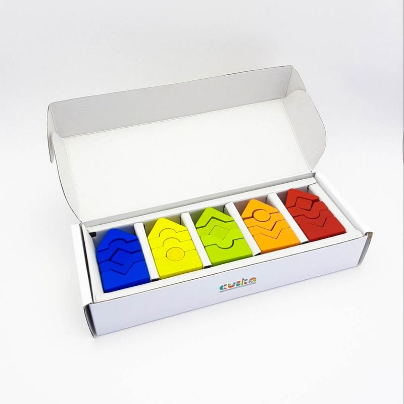 Jucarii, Copii si Bebe - Jucarii si jocuri - Seturi de constructie si cuburi - Seturi de constructie - Jucarie Din Lemn Cubika, Set de constructii “Turnuri” - Infinity.ro