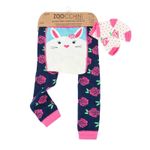 Fashion, accesorii si bijuterii - Copii - Imbracaminte copii - Pantaloni copii - Set pantaloni si soseste antiderapante, Zoocchini, 12-18 Luni  Bunny - Infinity.ro