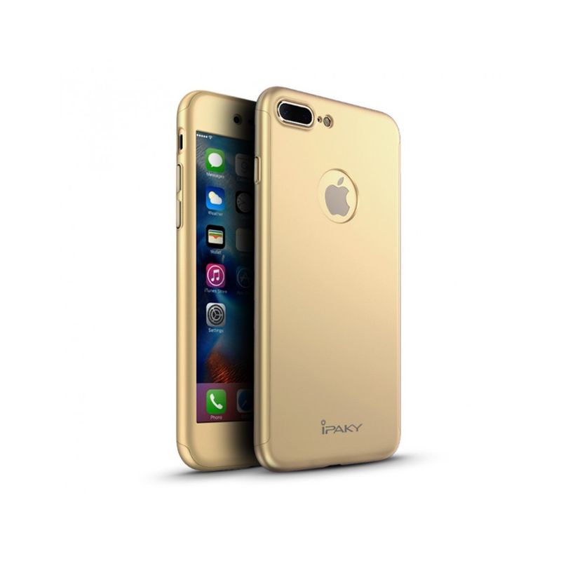 Laptop, Telefoane si Tablete - Telefoane mobile si accesorii - Accesorii Telefoane - Huse telefoane - Husa protectie completa IPAKY pentru iPhone 7 Plus 5.5 inch, gold - Infinity.ro