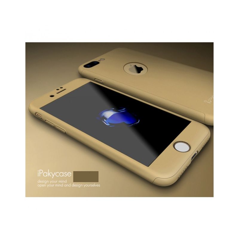 Laptop, Telefoane si Tablete - Telefoane mobile si accesorii - Accesorii Telefoane - Huse telefoane - Husa protectie completa IPAKY pentru iPhone 7 Plus 5.5 inch, gold - Infinity.ro