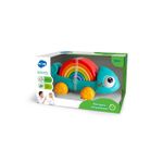 Jucarii, Copii si Bebe - Jucarii si jocuri - Jucarii bebelusi - Jucarii de tras/impins - Jucarie de tragere si construire cameleonul curcubeu - Infinity.ro