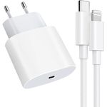 Laptop, Telefoane si Tablete/Telefoane mobile si accesorii/Accesorii Telefoane/Incarcatoare telefoane - Incarcator fast charge compatibil cu iPhone, 20W PD Type C cu cablu USB C Lightning de 1 metru - Infinity.ro