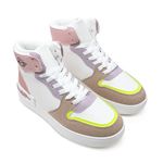 Fashion, accesorii si bijuterii - Femei - Incaltaminte femei - Pantofi femei - Pantofi sport dama inalti, piele ecologica, PS084, Alb cu Roz 36 EU - Infinity.ro