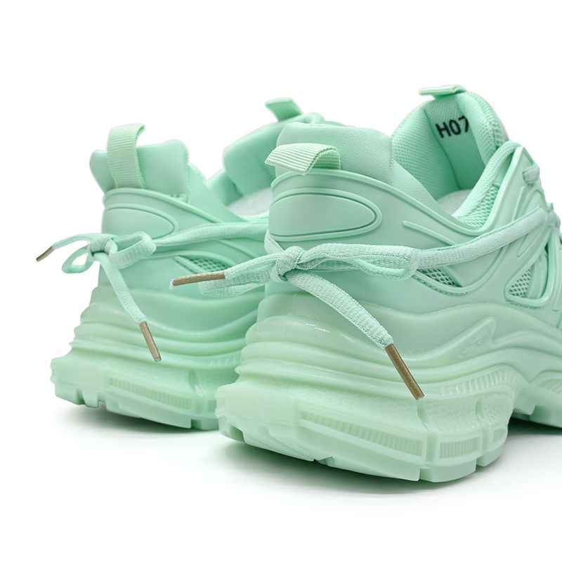 Fashion, accesorii si bijuterii - Femei - Incaltaminte femei - Sneakers si tenisi femei - Pantofi sport De dama ,cu insertii de plasa,D1343,Verde Deschis 38 - Infinity.ro