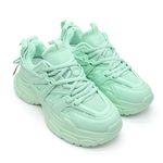 Fashion, accesorii si bijuterii - Femei - Incaltaminte femei - Sneakers si tenisi femei - Pantofi sport De dama ,cu insertii de plasa,D1343,Verde Deschis 38 - Infinity.ro