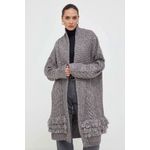 Fashion, accesorii si bijuterii - Femei - Imbracaminte femei - Jachete si geci femei - Cardigan lung de dama Guess Liliane W3BR43, S INTL, Gri - Infinity.ro