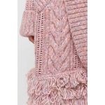 Fashion, accesorii si bijuterii - Femei - Imbracaminte femei - Jachete si geci femei - Cardigan lung de dama Guess Liliane W3BR43, M INTL, Roz - Infinity.ro