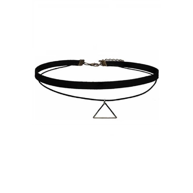 Fashion, accesorii si bijuterii - Femei - Bijuterii femei - Coliere femei - Choker Mystyle Fashion Black pyramid - Colier elegant pentru gat - Infinity.ro