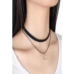 Fashion, accesorii si bijuterii - Femei - Bijuterii femei - Coliere femei - Choker Mystyle Fashion Black pyramid - Colier elegant pentru gat - Infinity.ro