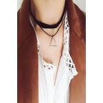 Fashion, accesorii si bijuterii - Femei - Bijuterii femei - Coliere femei - Choker Mystyle Fashion Black pyramid - Colier elegant pentru gat - Infinity.ro