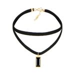 Fashion, accesorii si bijuterii - Femei - Bijuterii femei - Coliere femei - Choker Mystyle Fashion Black Duble Delux - Colier elegant pentru gat - Infinity.ro