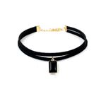 Fashion, accesorii si bijuterii - Femei - Bijuterii femei - Coliere femei - Choker Mystyle Fashion Black Duble Delux - Colier elegant pentru gat - Infinity.ro