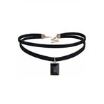 Fashion, accesorii si bijuterii - Femei - Bijuterii femei - Coliere femei - Choker Mystyle Fashion Black Duble Delux - Colier elegant pentru gat - Infinity.ro