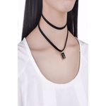 Fashion, accesorii si bijuterii - Femei - Bijuterii femei - Coliere femei - Choker Mystyle Fashion Black Duble Delux - Colier elegant pentru gat - Infinity.ro