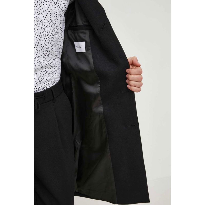 Fashion, accesorii si bijuterii - Barbati - Imbracaminte - Paltoane si trenciuri barbati - Palton de lana Calvin Klein K10K111745,  L INTL, Negru - Infinity.ro