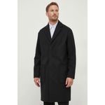 Fashion, accesorii si bijuterii - Barbati - Imbracaminte - Paltoane si trenciuri barbati - Palton de lana Calvin Klein K10K111745,  L INTL, Negru - Infinity.ro
