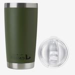 Casa si Gradina - Bucatarie si vesela - Accesorii bar - Termosuri si Cani termos - Cana termos, tip tumbler, din inox, cu pereti dubli, capac detasabil, 550ml, verde - Infinity.ro