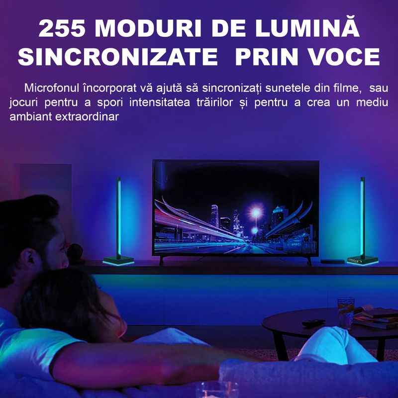 PC, gaming si accesorii - Periferice PC - Periferice Diverse - Stand casti cu lumina ambientala controlata prin aplicatie, lumini de gaming cu iluminare ambientala ,suport casti - Infinity.ro