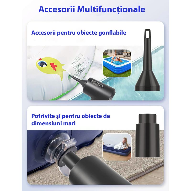 Electronice si Electrocasnice - Ingrijirea locuintei - Aspiratoare - Suflanta aer si aspirator ,3  viteze, pentru Indepartare praf PC, AC, Telefon, Obiectiv Foto, Masina, 6000mAh, 51000 RPM - Infinity.ro