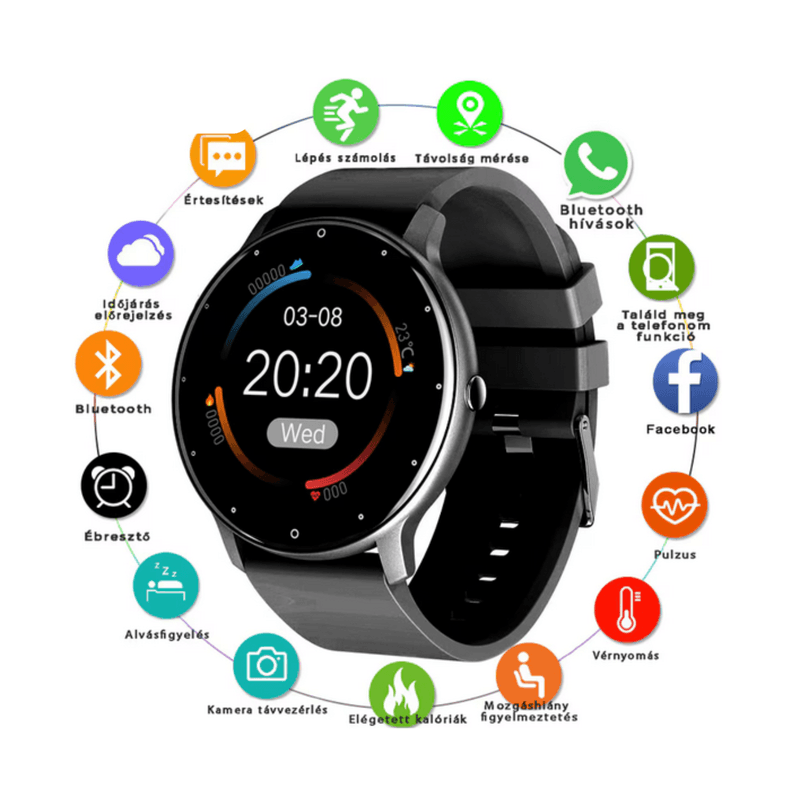 Laptop, Telefoane si Tablete - Wearables si gadgeturi - Wearables - Smartwatch-uri - Ceas smartwatch si bratara fitness RoHS®, model GF03, Apeluri, Microfon, Difuzor - Infinity.ro