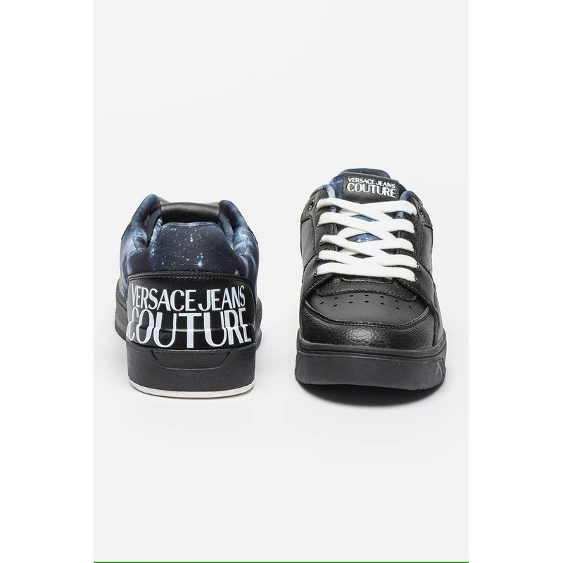 Fashion, accesorii si bijuterii - Barbati - Incaltaminte barbati - Sneakers si tenisi barbati - Pantofi sport de piele Starlight Versace Jeans Couture 73YA3SJ6, 44 EU, Negru/ Albastru - Infinity.ro