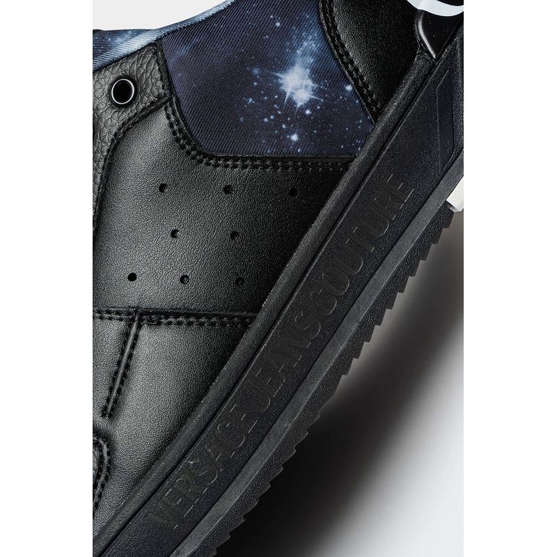Fashion, accesorii si bijuterii - Barbati - Incaltaminte barbati - Sneakers si tenisi barbati - Pantofi sport de piele Starlight Versace Jeans Couture 73YA3SJ6, 44 EU, Negru/ Albastru - Infinity.ro