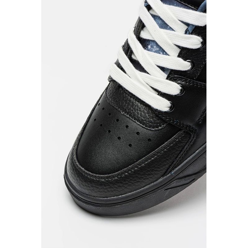Fashion, accesorii si bijuterii - Barbati - Incaltaminte barbati - Sneakers si tenisi barbati - Pantofi sport de piele Starlight Versace Jeans Couture 73YA3SJ6, 41 EU, Negru /Albastru - Infinity.ro