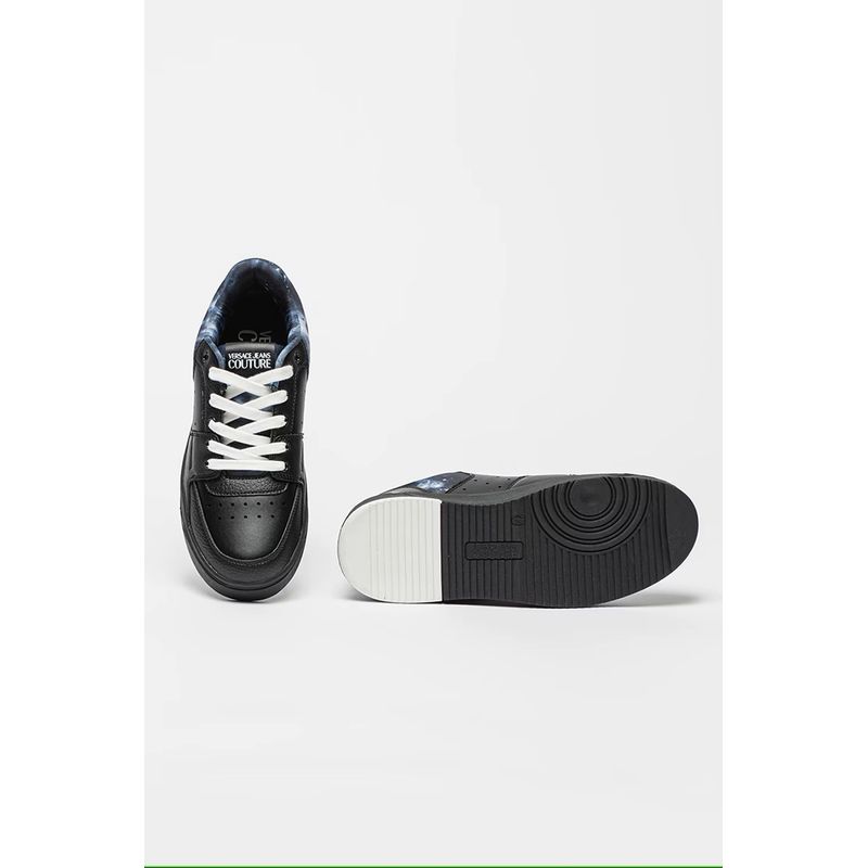 Fashion, accesorii si bijuterii - Barbati - Incaltaminte barbati - Sneakers si tenisi barbati - Pantofi sport de piele Starlight Versace Jeans Couture 73YA3SJ6, 41 EU, Negru /Albastru - Infinity.ro