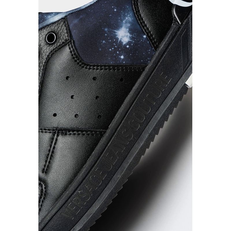 Fashion, accesorii si bijuterii - Barbati - Incaltaminte barbati - Sneakers si tenisi barbati - Pantofi sport de piele Starlight Versace Jeans Couture 73YA3SJ6, 41 EU, Negru /Albastru - Infinity.ro