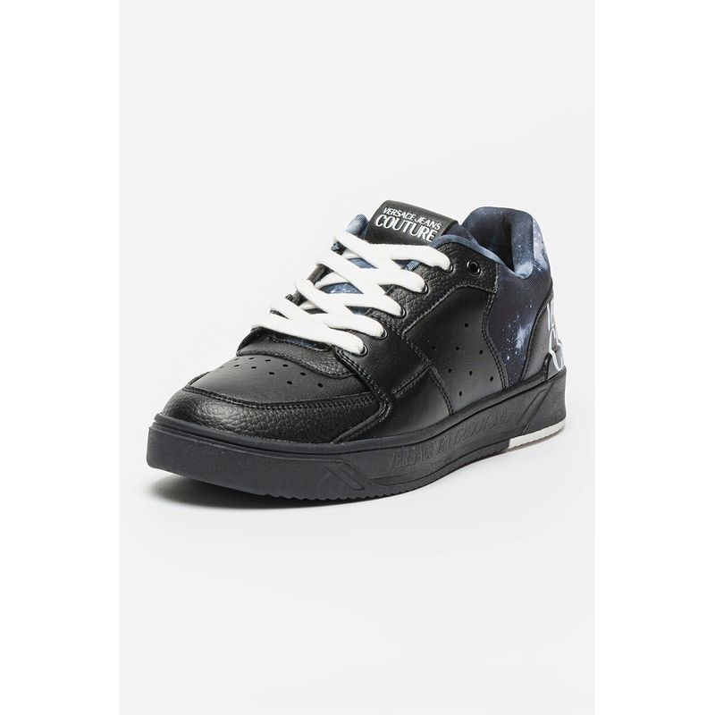Fashion, accesorii si bijuterii - Barbati - Incaltaminte barbati - Sneakers si tenisi barbati - Pantofi sport de piele Starlight Versace Jeans Couture 73YA3SJ6, 41 EU, Negru /Albastru - Infinity.ro