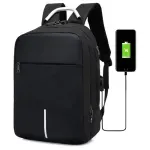 Fashion, accesorii si bijuterii - Barbati - Accesorii barbati - Genti si rucsacuri barbati - Rucsac cu cifru si port USB, impermeabil, Gonga® Negru - Infinity.ro