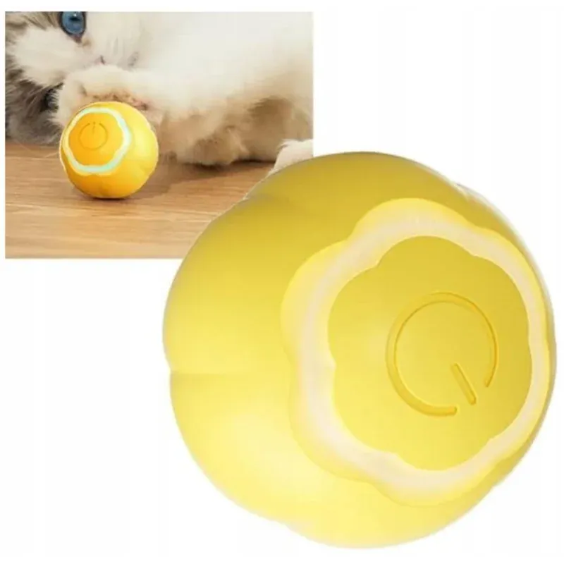 Petshop - Accesorii petshop - Jucarii animale - Jucarii interactive animale - Minge de jucarie interactiva electronica pentru pisici cu incarcare USB, Gonga® Verde - Infinity.ro
