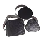 Casa si Gradina - Bucatarie si vesela - Vase pentru gatit - Tavi copt - Set de 3 forme pentru copt, baza detasabila, inima, forma rotunda si patrata, Gonga® Negru - Infinity.ro