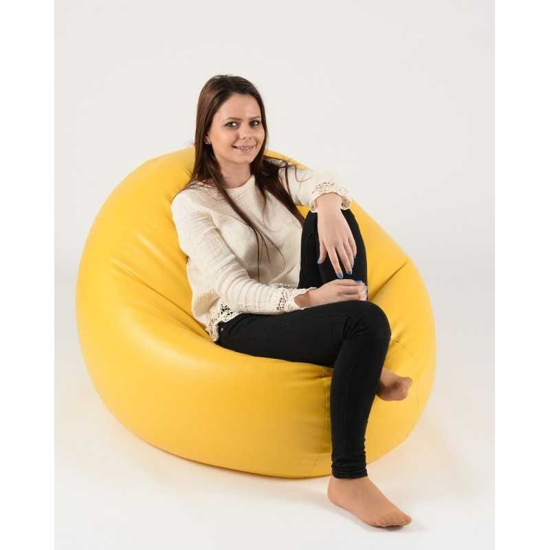 Casa si Gradina - Mobilier - Scaune si fotolii - Fotolii - Fotoliu Relaxo XL , material piele ecologica, Galben - Infinity.ro