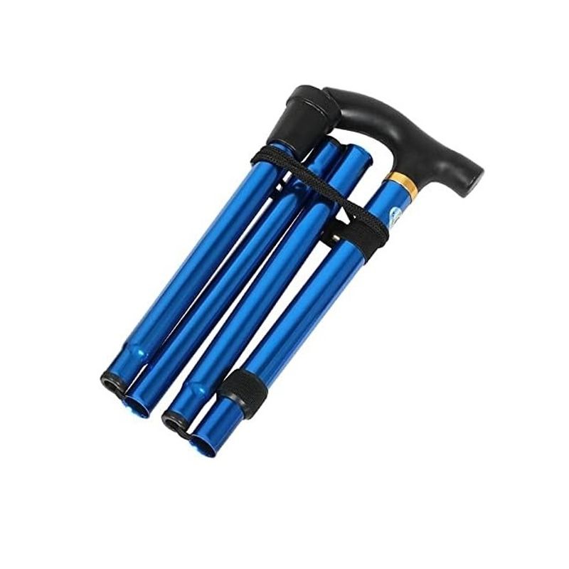 Ingrijire personala si Cosmetice - Sanatate si wellness - Aparate medicale - Produse si dispozitive ajutatoare locomotie - Baston ortopedic pliabil, usor, din aluminiu, 92 cm, albastru - Infinity.ro