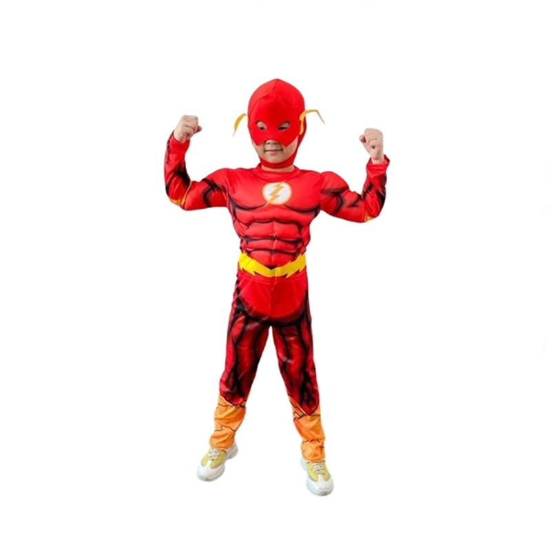 Jucarii, Copii si Bebe - Jucarii si jocuri - Jucarii de rol - Masti si costume copii - Costum Flash pentru copii, 7-9 ani, rosu - Infinity.ro