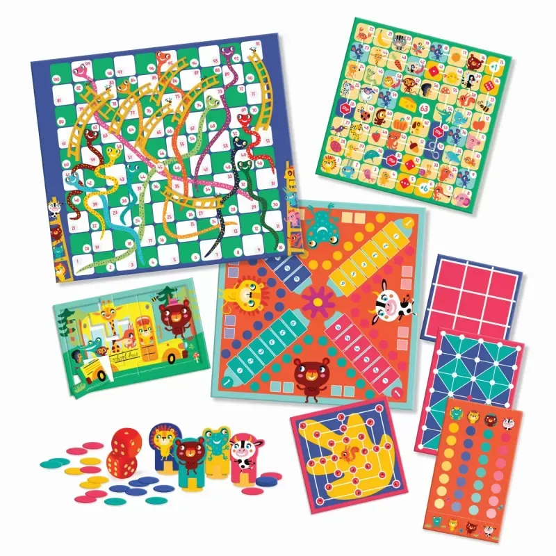 Jucarii, Copii si Bebe - Jucarii si jocuri - Jocuri si puzzle - Jocuri de societate - Set joc 10 in 1 pentru copii - Infinity.ro