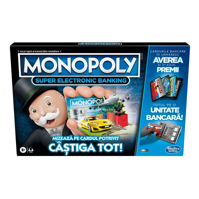 Jucarii, Copii si Bebe - Jucarii si jocuri - Jocuri si puzzle - Jocuri de societate - Monopoly super electronic, castiga tot - Infinity.ro